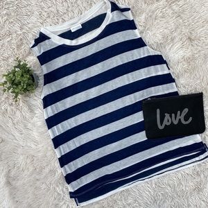 🎉HP🎉Goldspark Sleeveless Striped Top 💗 Navy & White